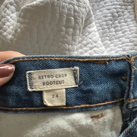 Madewell Retro High Rise Crop Bootcut Jeans: Knee-Rip Edition - Picture 9 of 10